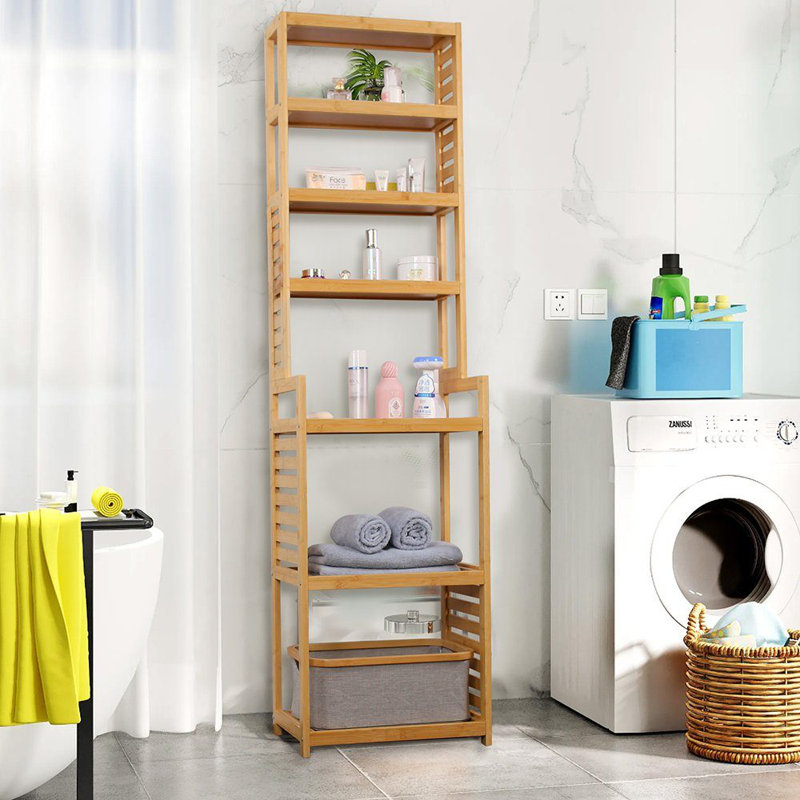 Nkao 42cm W Bamboo / Rattan Shelving Unit