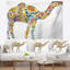 Tapisserie florale gai de chameau abstrait-28483935