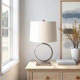 24" Maeline Metal And Marble Table Lamp