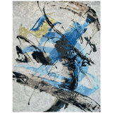 Hand Woven Silk and Wool Area Rug