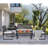 4-Piece Patio Furniture Set Outdoor Balcony Porch Garden Backyard Lawn Furniture Acacia Wood Table Top, Morden Brown And Beige Cushion, Outdoor Patio Sofa Outdoor Set-695987077