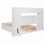 Lit en bois avec armoire tout-en-un, tablette et prises, avec couchette