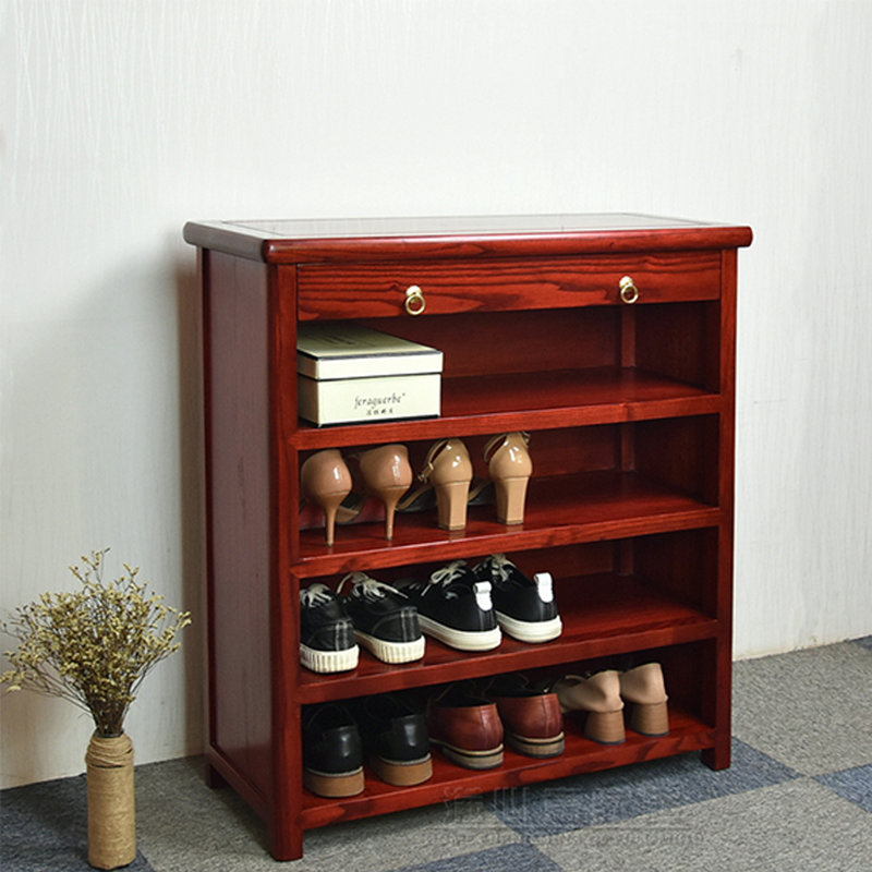 16 - Pair Solid Wood Shoe Storage Cabinet
