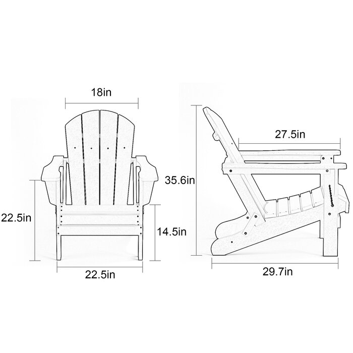 Dovecove Teo Folding Adirondack Chair & Reviews | Wayfair