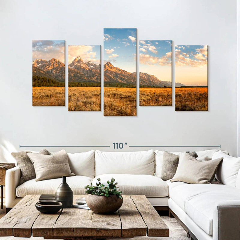Alvord Grand Teton Golden Hour, H 48 po x l 94 po