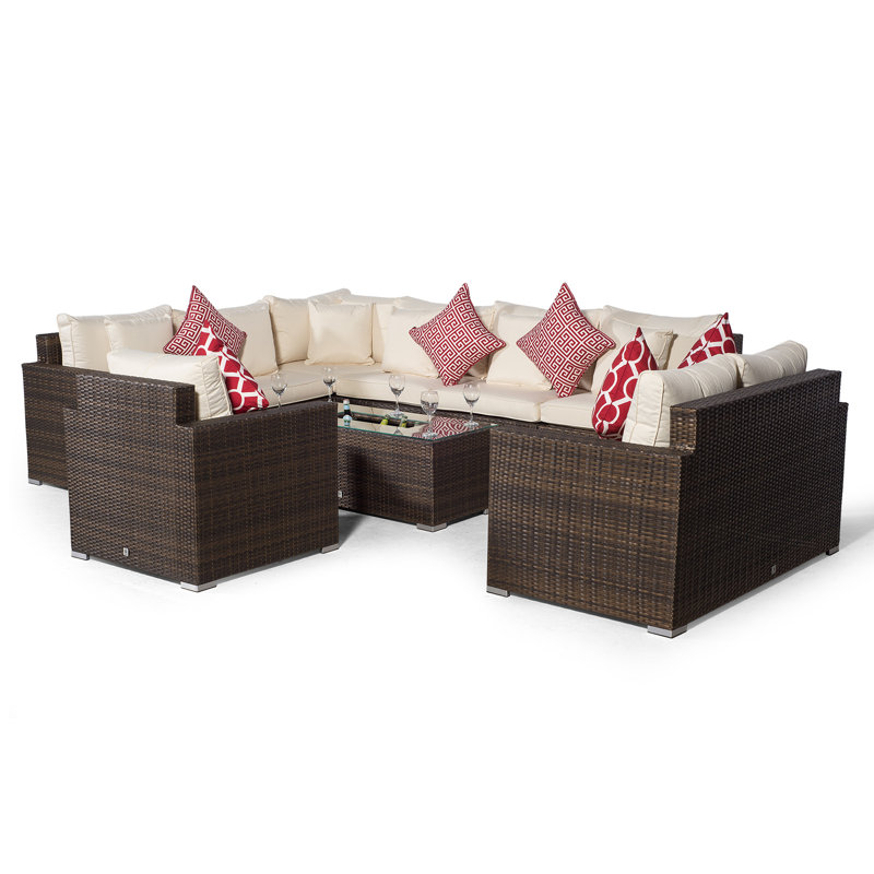 Yancey 5 Seater Rattan Corner Sofa Set