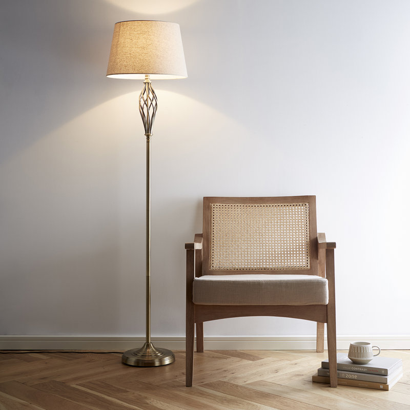 Eagleton 166cm Antique Brass Traditional Floor Lamp