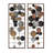 Multi Colored Metal Geometric Overlapping Round Cutouts Home Wall Decor, 2 Assorted 11"W, 29"H