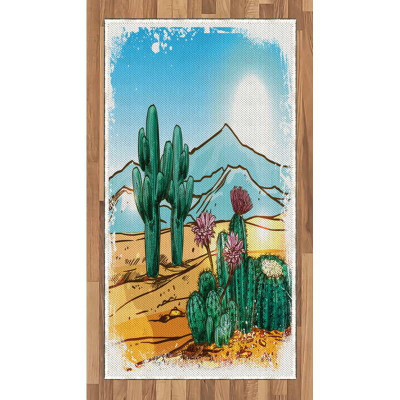 Cactus High Density Long Fiber Poly Threads Decorative Area Rug Carpet, Rectangle 2'7" x 5'