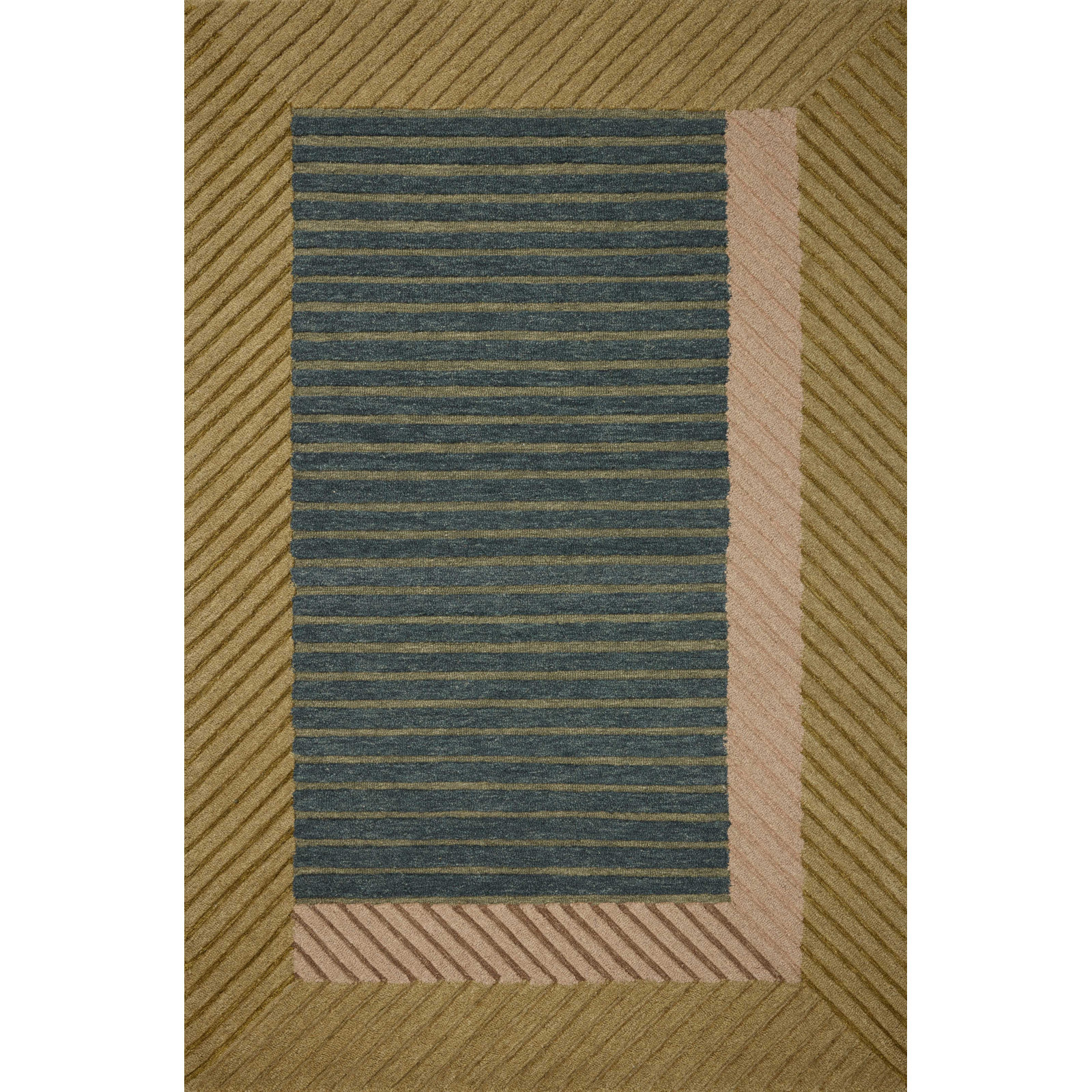 Brigette Romanek Madi Green / Multi Area Rug, Rectangle 2'3" x 3'9"