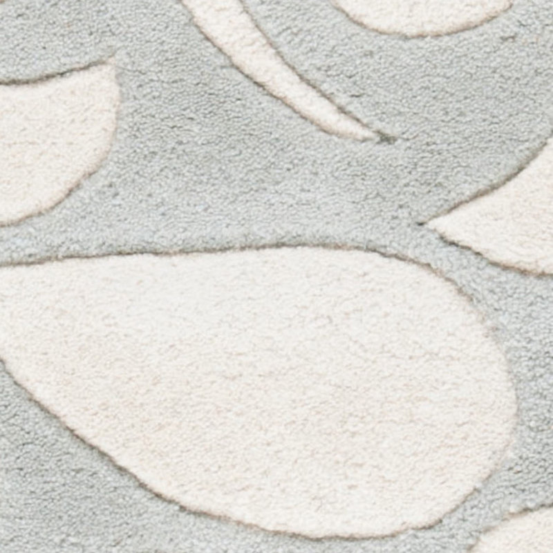 Tapis floral en laine et viscose touffeté à la main Candelo Soho, Carré 6 pi