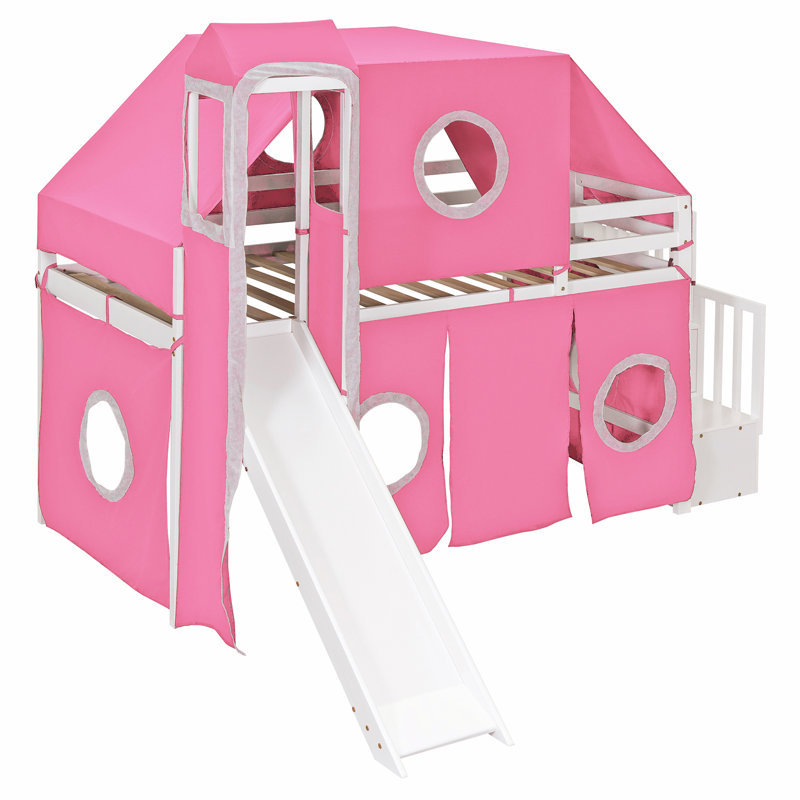 Lit mezzanine avec tente et tour