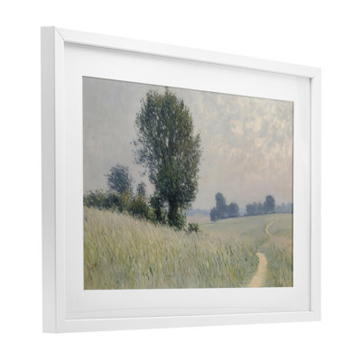 Tall Grass Path in Field, reproduction encadrée sous verre, design par Petal Prints Design