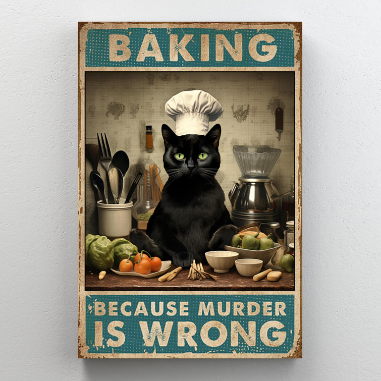 Trinx Cat Baking 6 On Canvas Print - Wayfair Canada