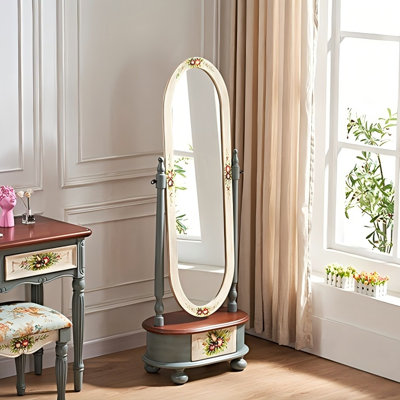 Miroir d'appoint 64,17 "style rétro américain