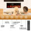 Recessed or Wall Mounted Electric Fireplace Heater, Touch Screen & Remote Control, 12 Flame Colors, 8H Timer-1409224683