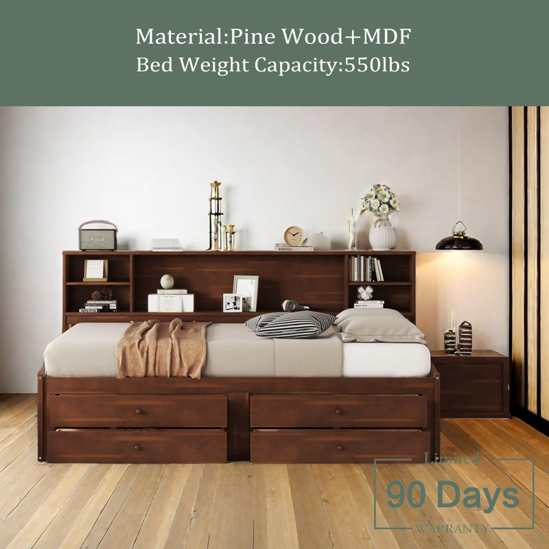 Ceyla Bookcase Bed