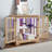 Exquisite Retro Display Cabinet with Adjustable Shelves and Lattice Doors-62557696