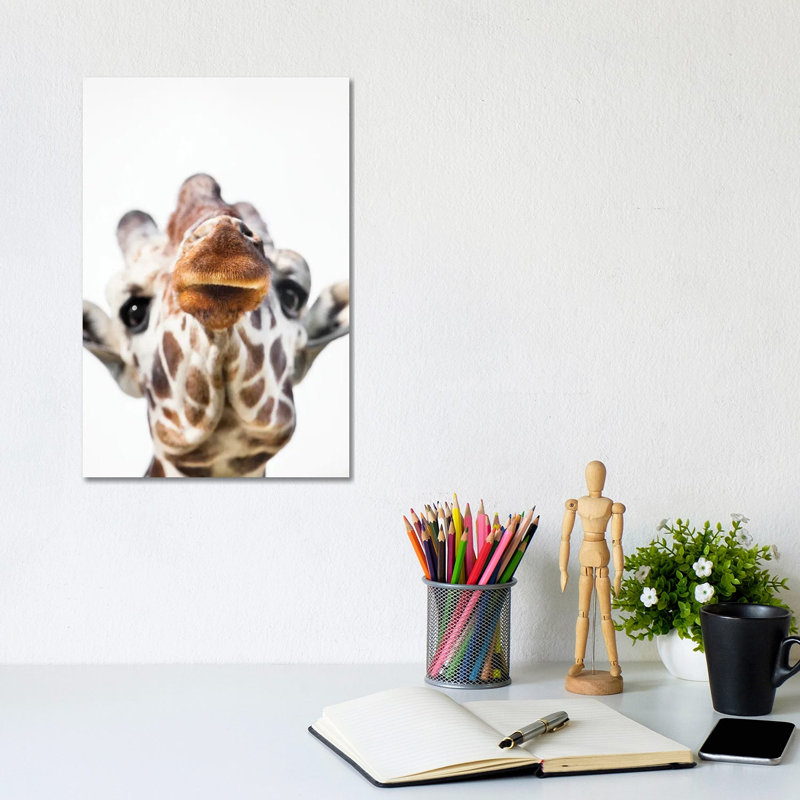 Giraffe Close by Goran Anastasovski - Wrapped Canvas Print, 20.32 cm H x 30.48 cm W