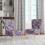 Chaise d'appoint rembourrée bohémienne et éclectique mauve lavande perse mauve