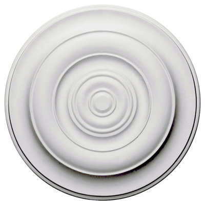 Endurathane Niobe Ceiling Medallion, 18"OD x 1 1/2"P (Fits Canopies up to 8 5/8"), Factory Primed