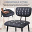 Upholstered Counter Stool with Metal Frame-653668579