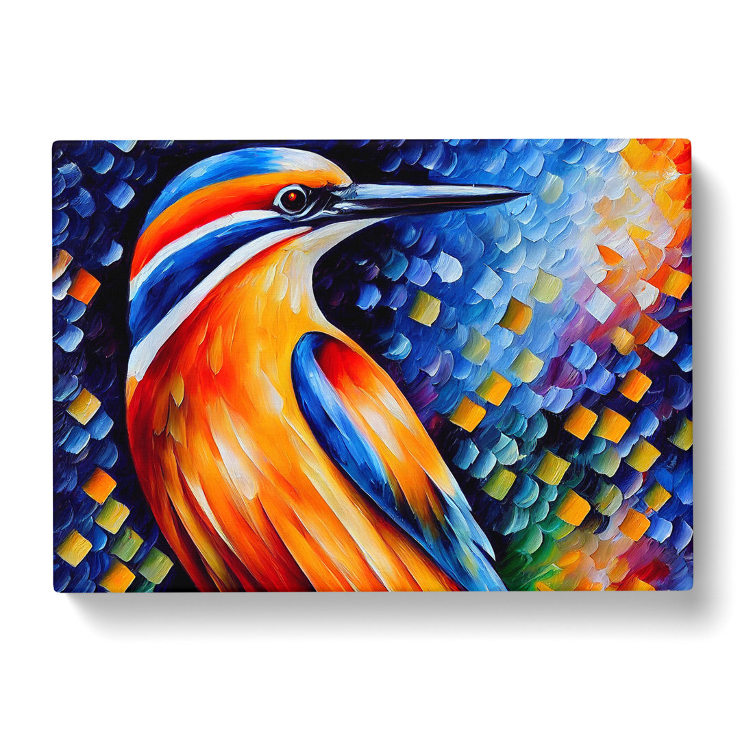 Kingfisher Bird - Wrapped Canvas