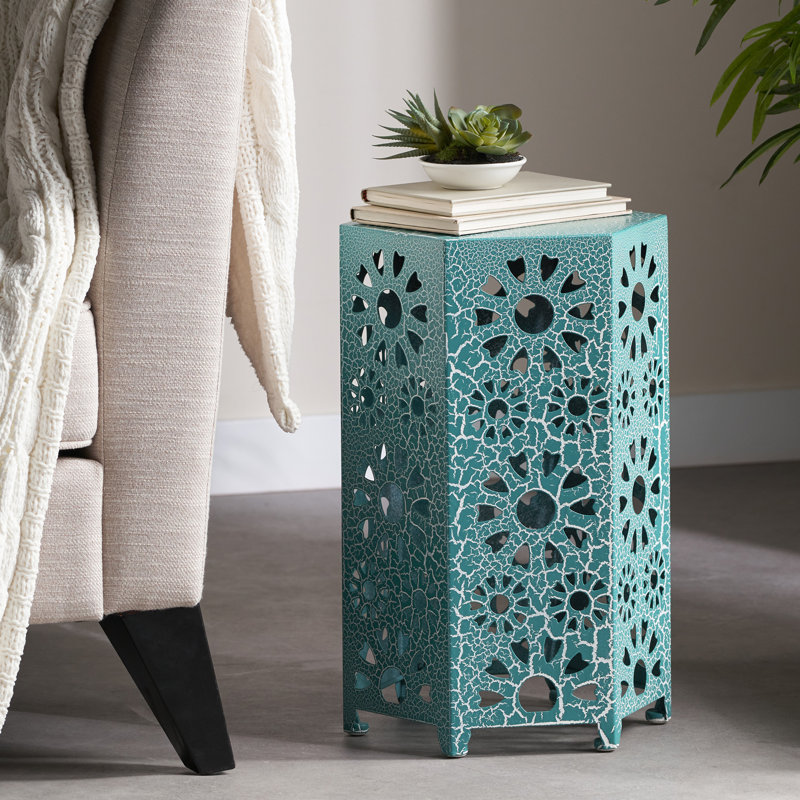 Table d'appoint 12 po, H 18,5 po x l 12 po x P 10,5 po, Sarcelle