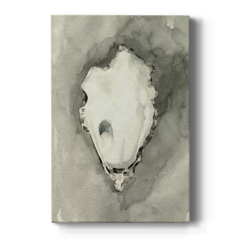 Coquille d'huître neutre I - galerie sur mesure, H 18 po x l 12 po