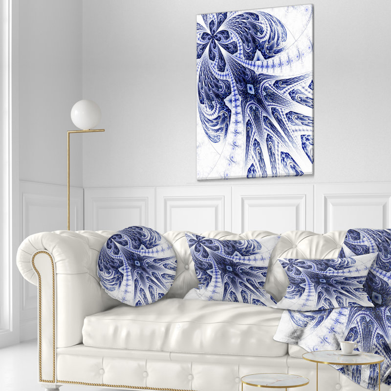 Coussin lombaire en fleur symétrique floral