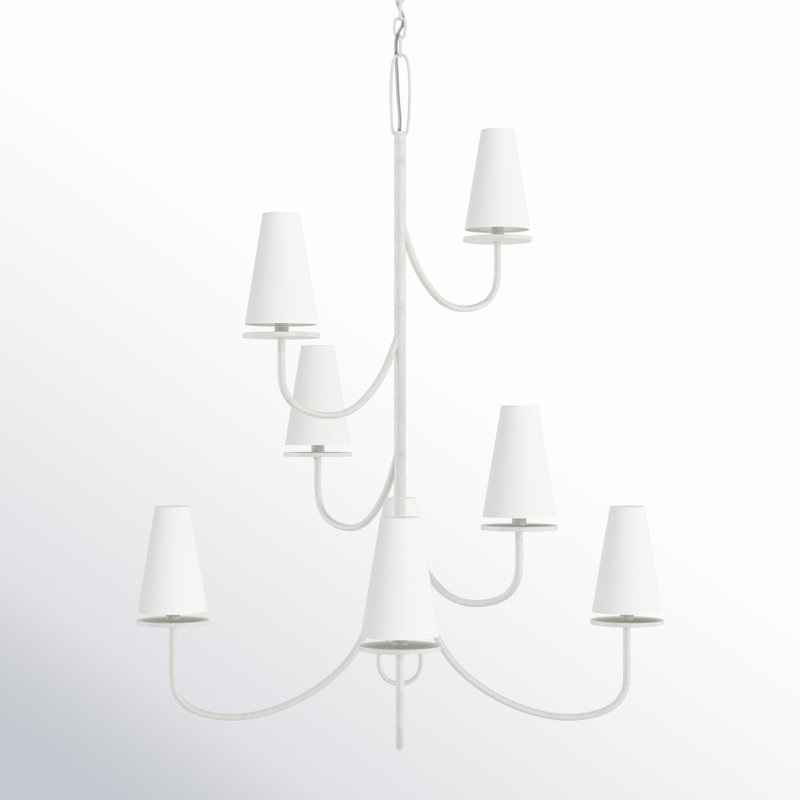 Walling 8 - Light Dimmable Empire Chandelier, Gesso White