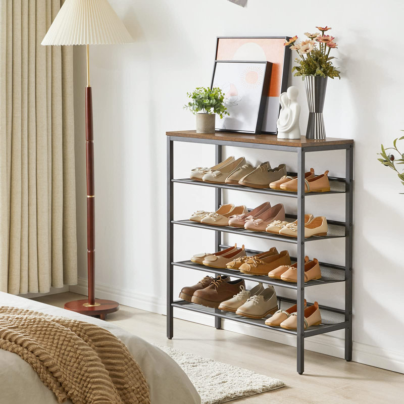 16 Pair Shoe Rack, Brown