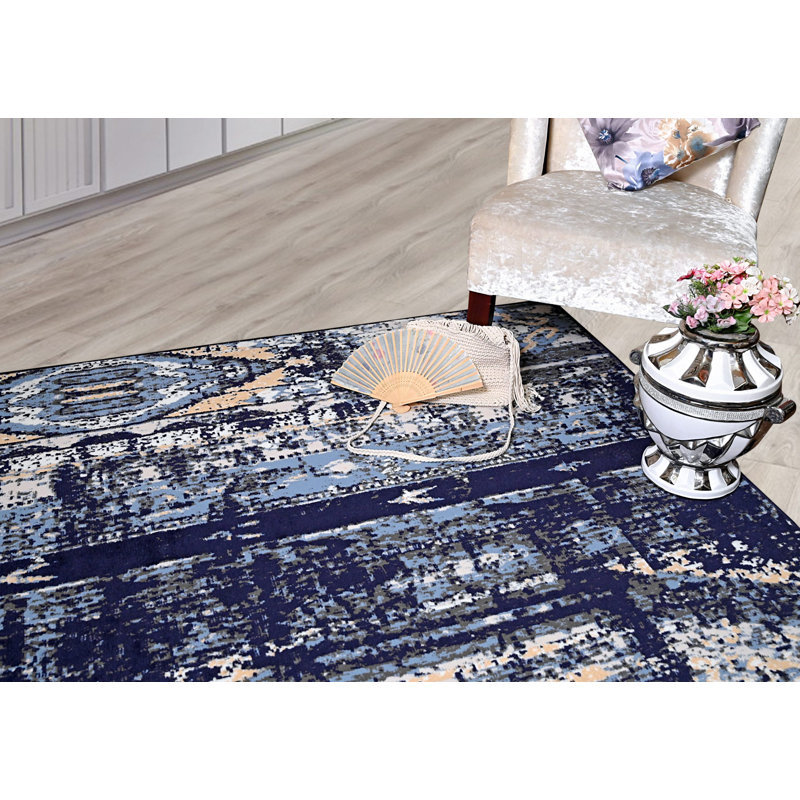 Abstract Indoor Rug, Rectangle 2' x 4'