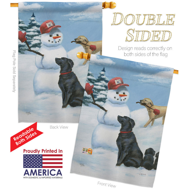 Drapeau de maison 40 po x 28 po Snow Pals