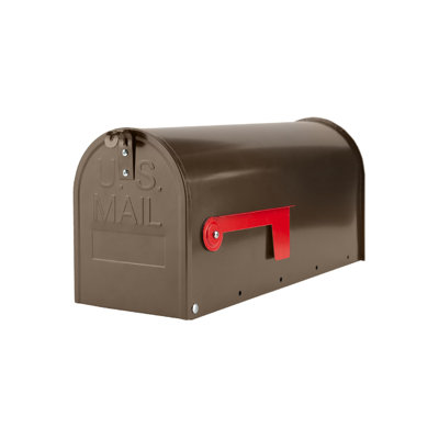 Contemporary Bronze Brown Mailboxe For Outside, Galvanized Steel, Medium Capacity, 20" X 8.7" X 6.7"