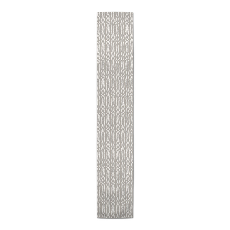 Chemin de table Brealle, 90 po x 16 po, Gris clair