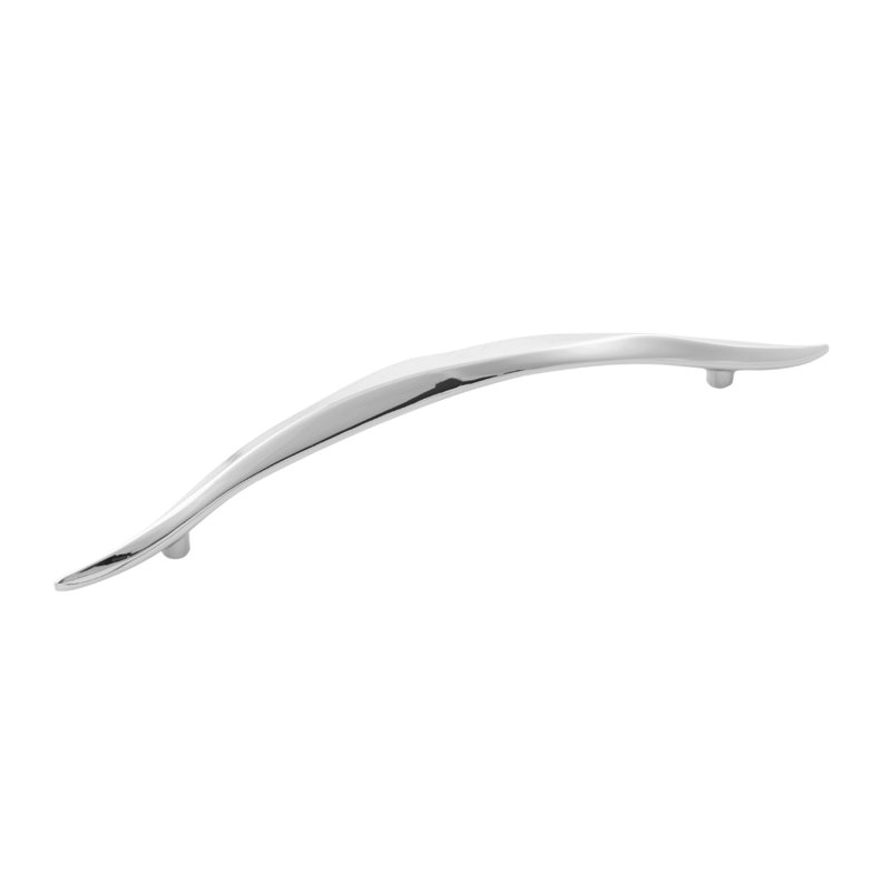 Poignées d'armoire de cuisine Willow, poignées de tiroir à noyau solide pour portes, 6 5/16 po (160 mm), Nickel poli, 6 5/16"