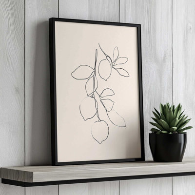 «Minimal Lemons» par Garima Dhawan, reproduction de dessin sur papier