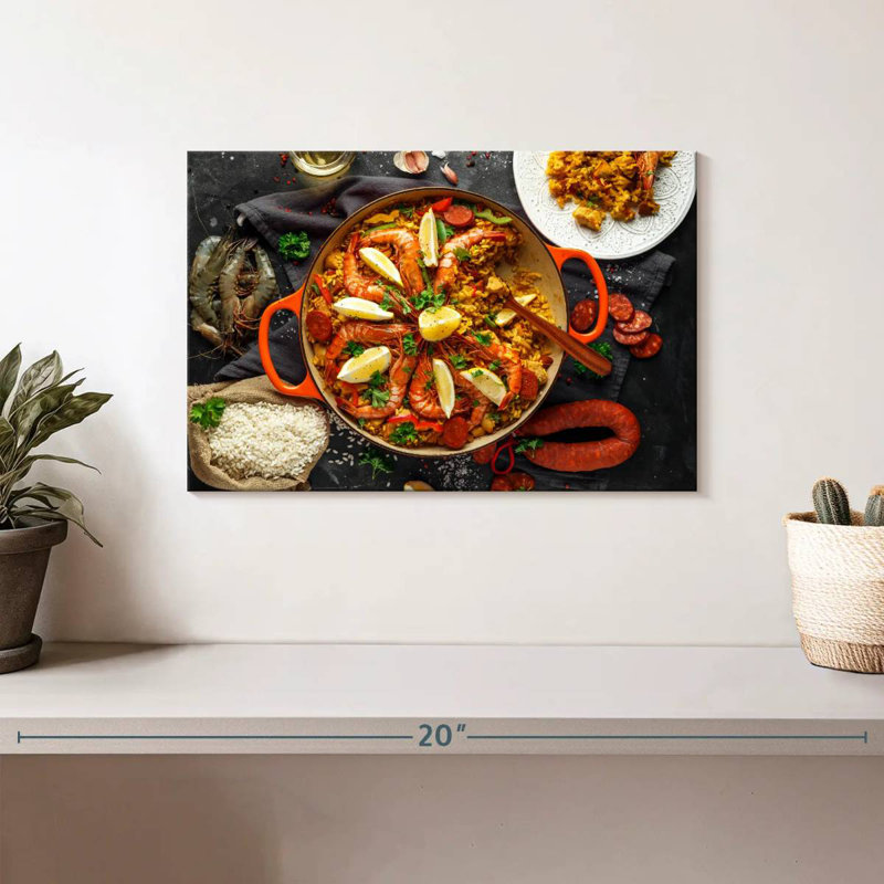 Paella aux fruits de mer Yarlin, H 8 po x l 12 po