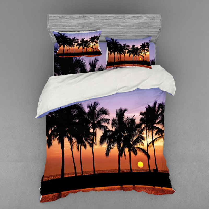 Ensemble de housse de couette Hawaiian, Housse de couette grand + 3 pièces supplémentair