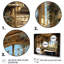 «Bathroom Golden Luxe II», reproduction sur toile 3 pièces-1539235099