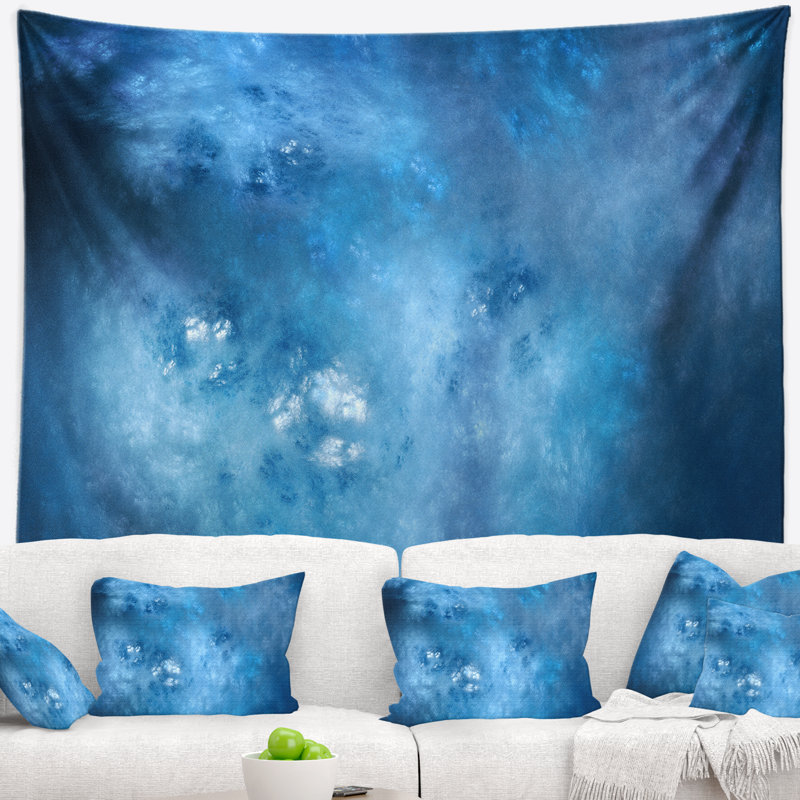 Tapisserie abstrait flou clair avec étoiles, H 32 po x l 39 po