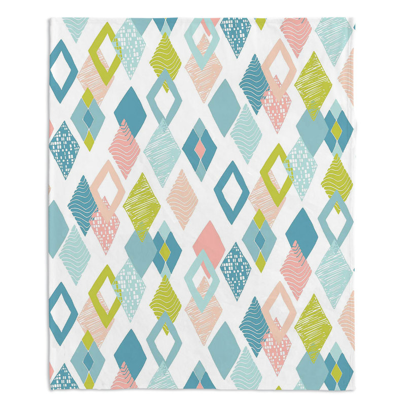 Hand Woven Throw Blanket, 68" x 80", Pastel