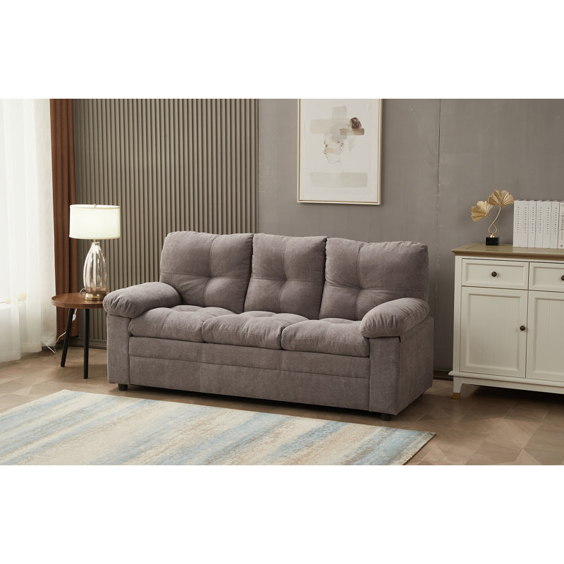Upholstered 76'' Sofa, Light Gray