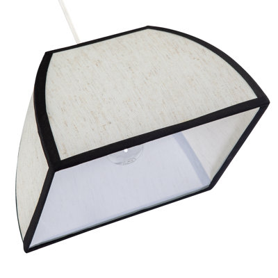 18 cm H Drum Fabric Lamp Shade ( No Direct Attachment Method ) in Black