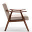 Chaise de style Mid-Century moderne avec velours doux et accoudoirs pour un intérieur polyvalent et élégant-118297374