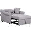 Fauteuil convertible en chenille avec dossier réglable, chaise longue 3 en 1 se transformant en lit, lit simple pour le salon-1672984584