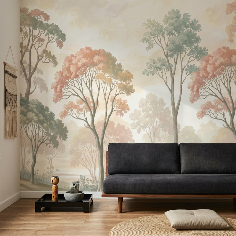 Misty Forest, 120 po x 96 po, Peler et coller