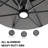 Slovin 118.11'' x 118.11'' Rectangular Lighted Cantilever Umbrella-1366806498