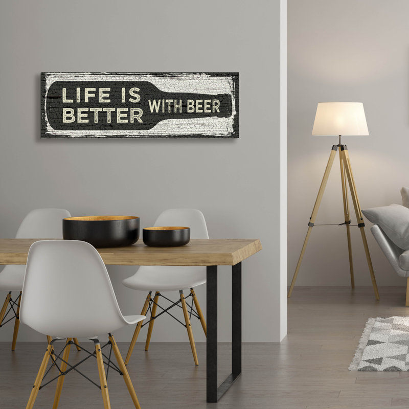  «Beer Sign I» par Erin Clark, art mural en verre acrylique, 48 po x 16 po, H 12 po x l 36 po
